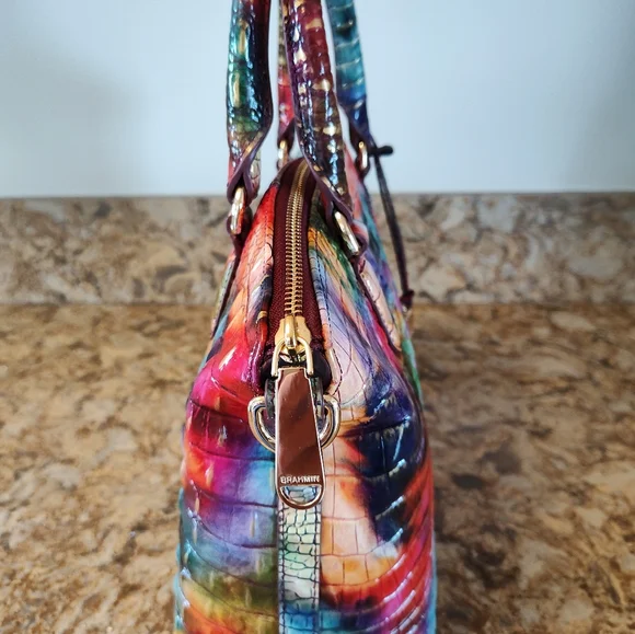 Brahmin Duxbury Fallstruck Melbourne Leather Satchel - Excellent Condition - Picture 4 of 7